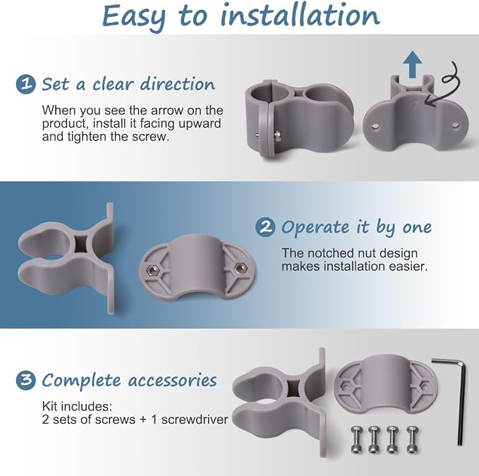 Shower Head Holder Attachment for Shower Chair, Universal Hand Shower Holder - Image 4