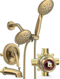 SR SUN RISE 5-Spray Dual Shower Head Cmbo Tub Faucet Set 3-Way Shower Head and by SRSUNRISE