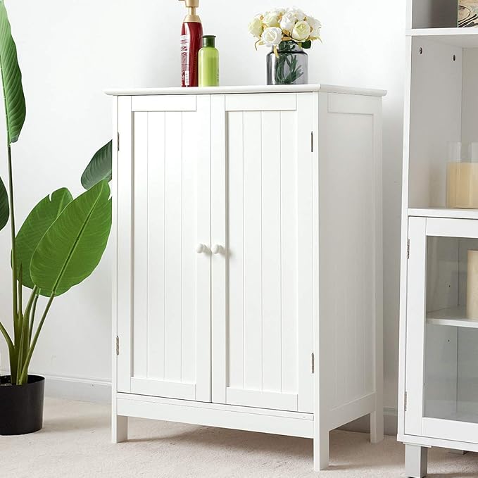 Tangkula Bathroom Floor Cabinet, Freestanding Storage Cabinet - Image 7