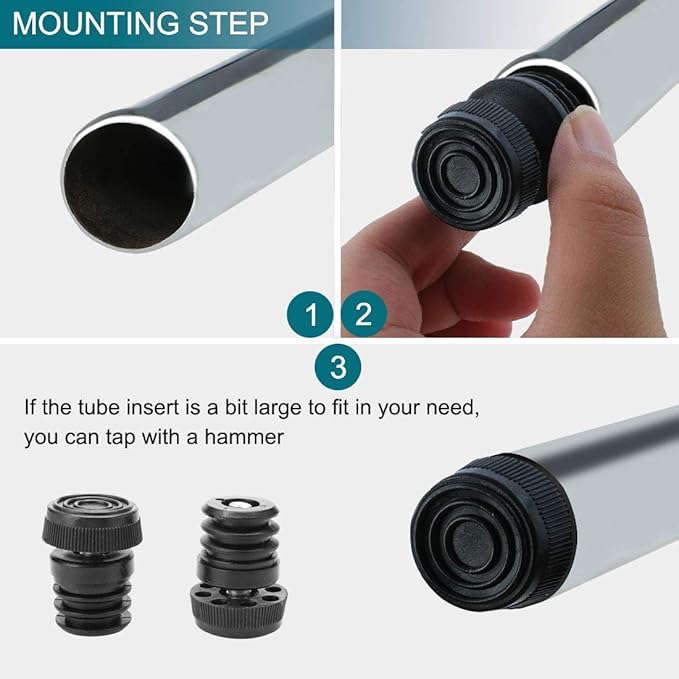 uxcell Leveling Feet 1" 25mm OD Round Insert Furniture Adjustable Leveler 8 Sets - Image 5
