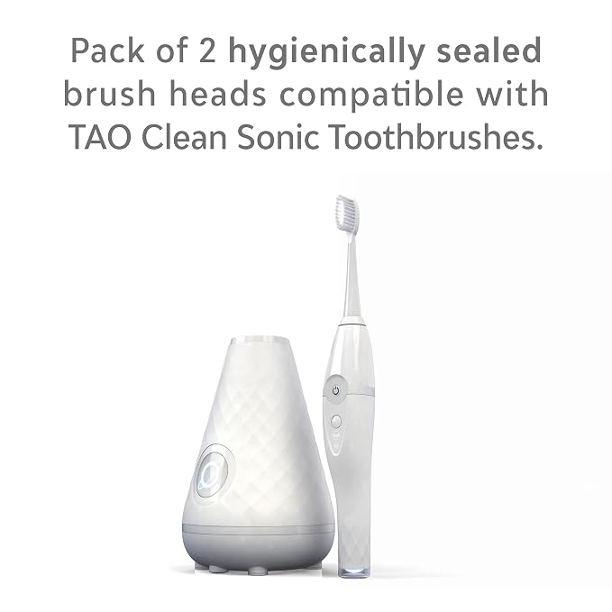 TAO Clean Sonic Electric Toothbrush Replacement Heads – Whitening Head – - Image 2
