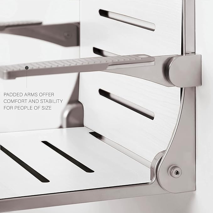 Seachrome Silhouette Comfort Folding Wall Mount Shower Bench Seat - Image 6