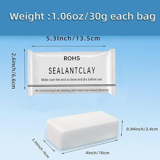 4-Pack White Seal Putty Waterproof Duct Seal Repair Sealing Clay, Quick Mending - Image 2