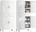 71" Tall Farmhouse Pantry Cabinet, Metal Cabinet by YNIQUESTLEMetalCabinet