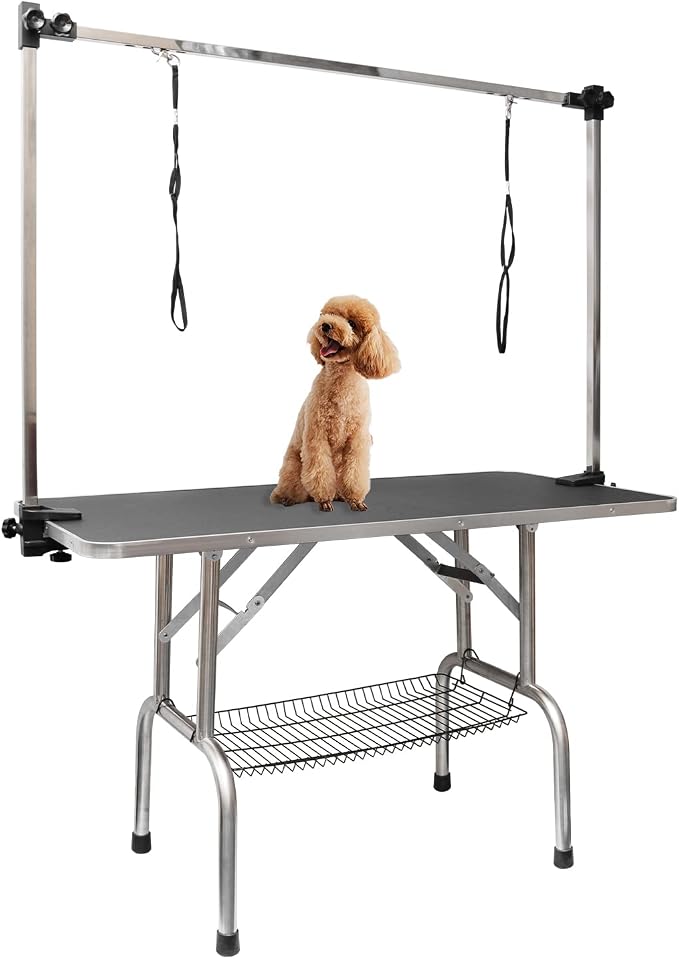 ROOMTEC 36" Dog Grooming Table, Foldable Home Pet Bathing Station by ROOMTEC