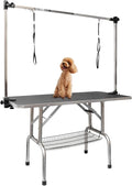 ROOMTEC 36" Dog Grooming Table, Foldable Home Pet Bathing Station by ROOMTEC