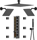 Rainfall Shower System with 12+8+8" Three Top Shower Heads, Body Jets and by WHSHOWER