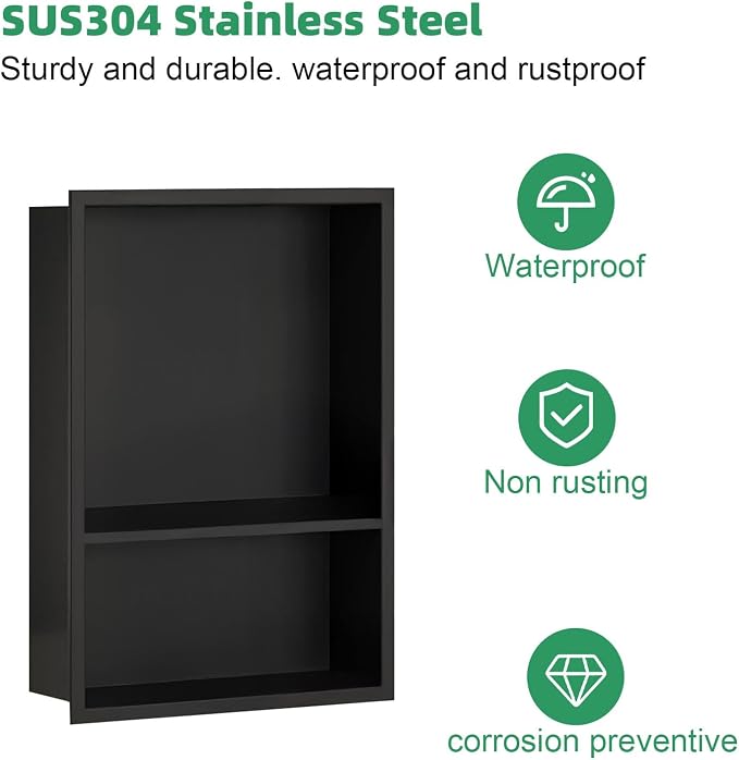 SaniteModar Shower Niche, Stainless Steel Niche - Image 4