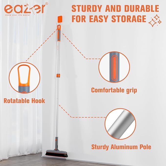Eazer 53‘’ Grout Brush with Long Handle, 180°Rotation Tile Grout Cleaning Tool - Image 8
