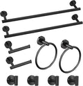 Cilee 10 Piece Matte Black Bathroom Accessories Set, 24inch Black Towel Bar by Cilee