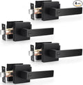 Probrico 4 Pack| Matte Black Square Privacy Door Levers Bed Bath Door Handles by Probrico