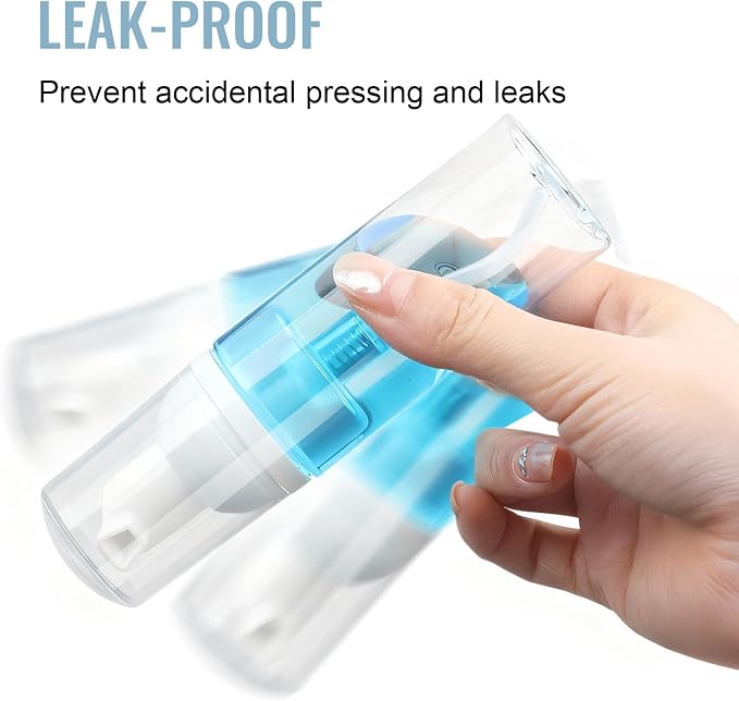5 Pack 2 oz Travel Foam Pump Bottle, 60 ml Foam Dispenser, Hair Mousse - Image 6