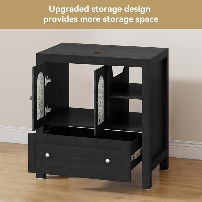 30-Inch Black Bathroom Vanity - Image 6