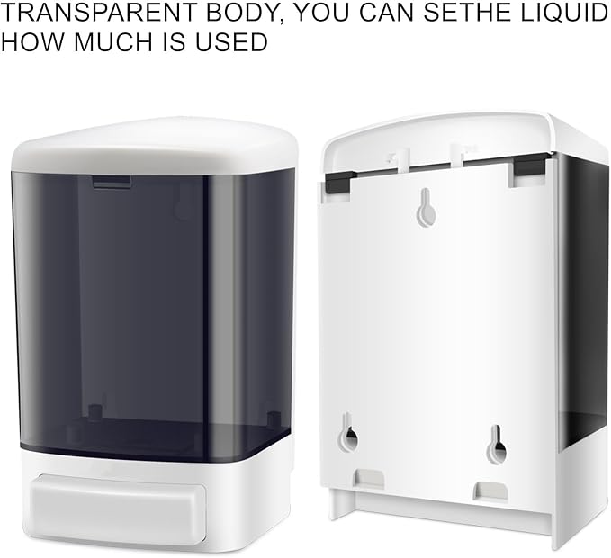 Soap Dispenser Wall Mount 1000ml–Commercial Heavy-Duty Plastic Liquid Dispenser - Image 4