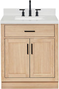 ARIEL Hepburn 30" Inch Oak Single Bathroom Vanity by Ariel