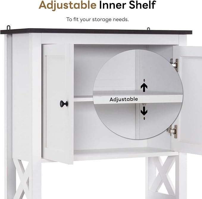 ivinta Over The Toilet Storage Cabinet, 3-Tier Bathroom Storage Cabinet - Image 4