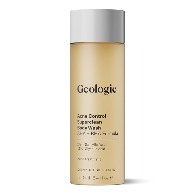 Geologie Acne Control Body Wash | Exfoliating AHA + BHA Cleanser by Geologie