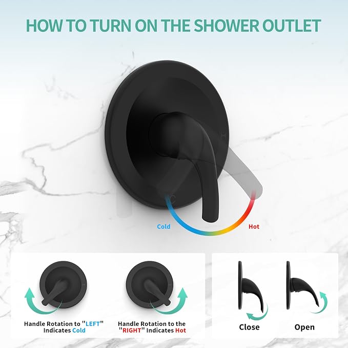 SR SUN RISE Shower System with Tub Spout, 35-Function Dual 2-in-1 Tub and - Image 7