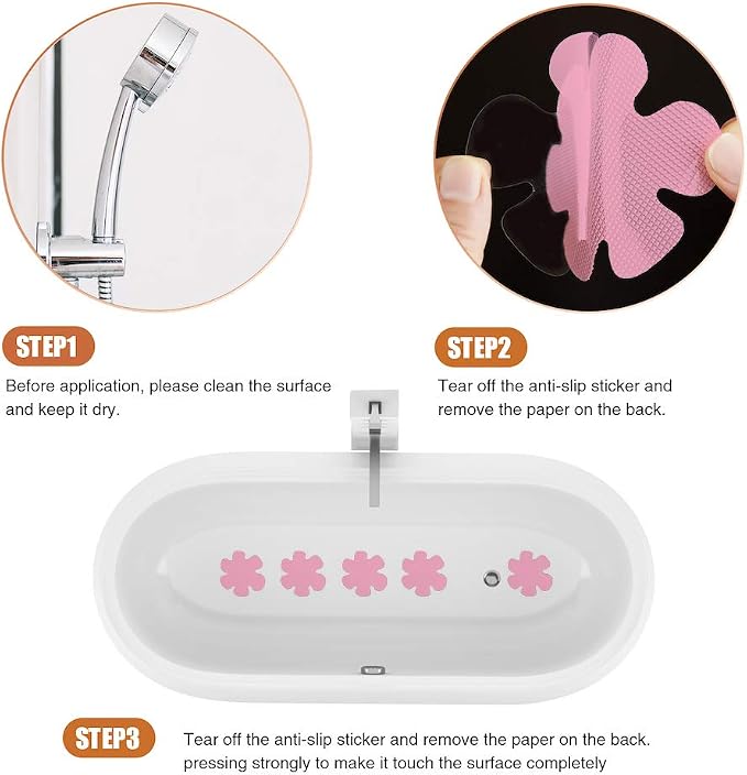 Bathtub Stickers Non-Slip, Safety Shower Treads Adhesive Appliques - Image 6