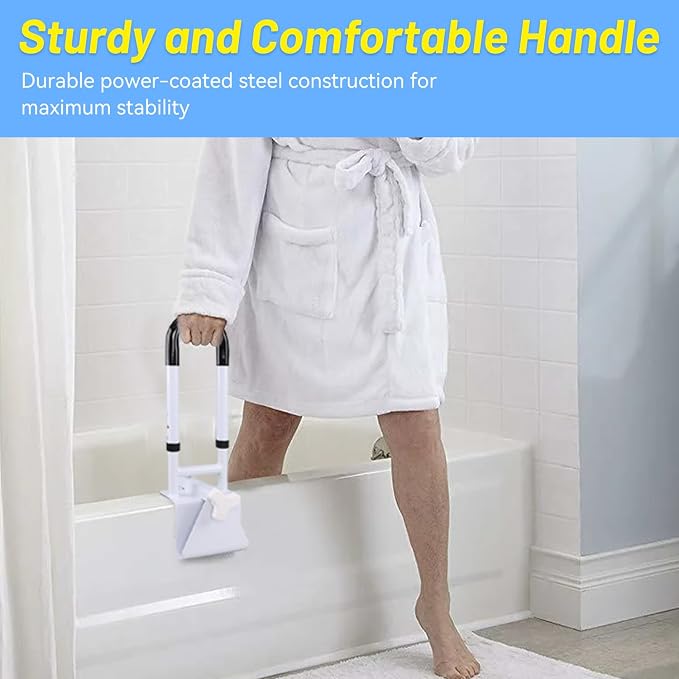 Adjustable Bathtub Grab Bars for Seniors, Tub Handle Grab Bar for Elderly Bath - Image 6