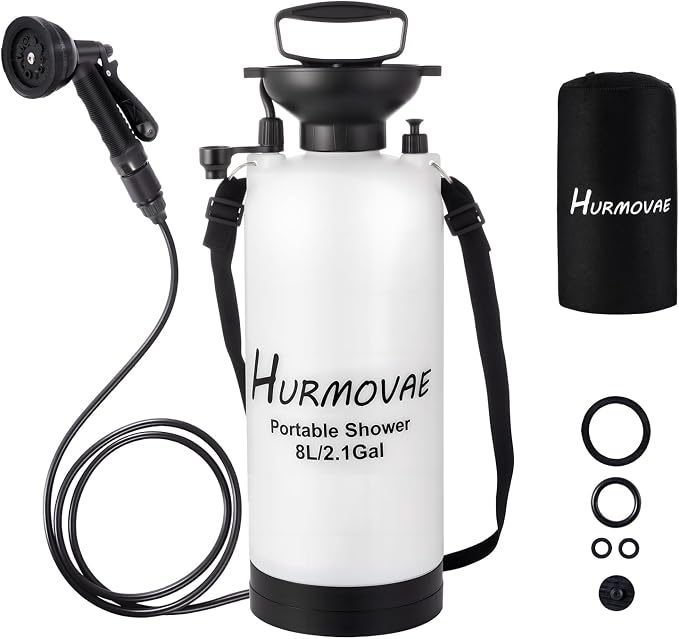 2.1 Gallon/8L Portable Shower–10 Spray Modes, Nylon Insulated Sleeve & No by Unknown