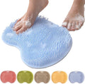 Shower Foot Scrubber Mat with Non-Slip Suction Cups, Foot Back Cleaning Pad by Soputry