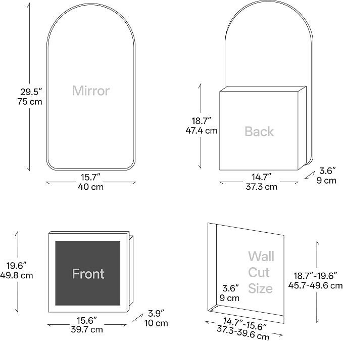 Arched Bathroom Medicine Cabinet - Image 2