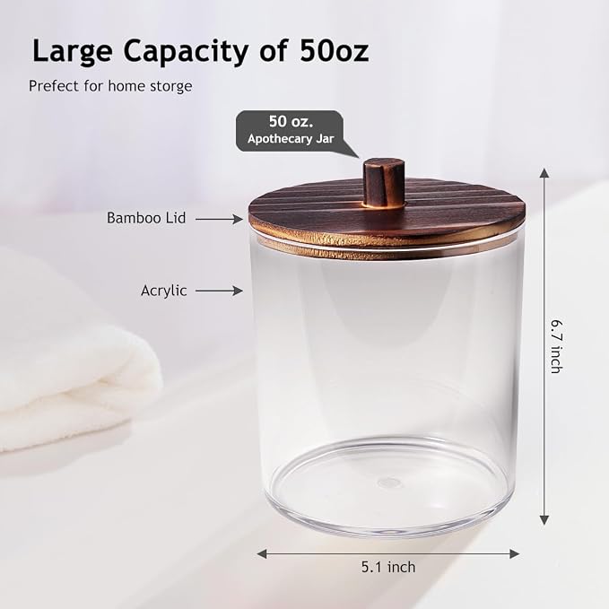 SheeChung 2 Pack 50 Oz Large Apothecary Jar - Image 3
