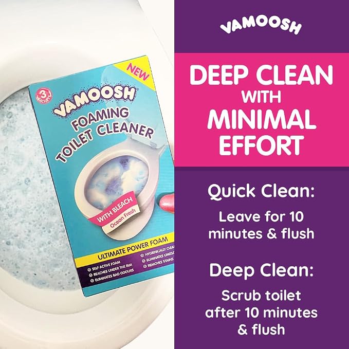 Vamoosh 6-in-1 Toilet Foaming Cleaner | Fast Foaming Action | Stays Active - Image 7