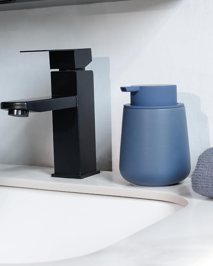 Bosilunlife Ceramic Foaming Soap Dispenser - 12oz Nave Blue Foam Hand Wash - Image 6