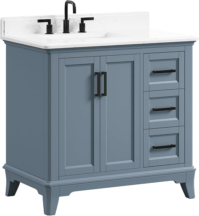 36 Inch Bathroom Vanity with Sink, Fully Assembled Bathroom Vanities with - Image 8