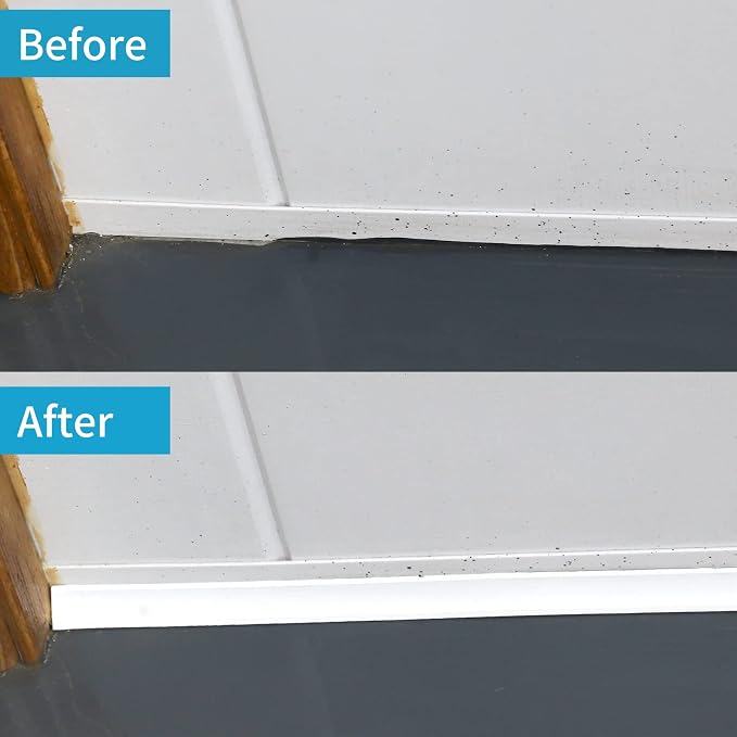 Flexible Trim Caulk Strip Wall Moulding Trim, 1/2 in x10 Ft Peel and Stick Trim - Image 6