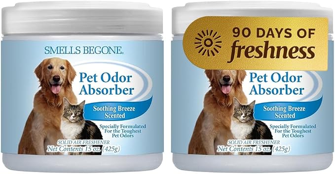 SMELLS BEGONE Air Freshener Pet Odor Absorber Gel - 15 oz by SMELLSBEGONE