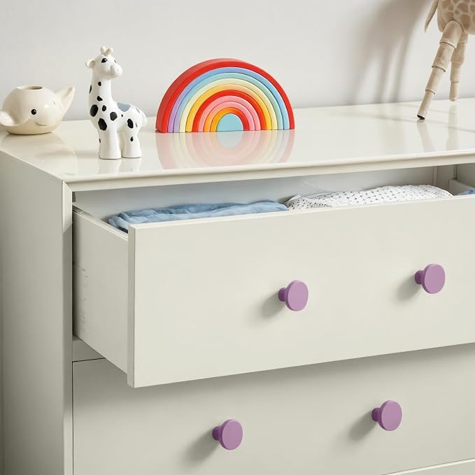 Ravinte 25 Pack Cabinet Knobs Purple Kitchen Cabinet Knobs Round Dresser Drawer - Image 4