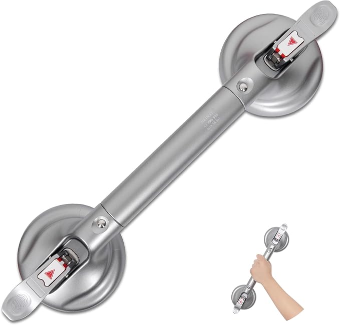 19inch Upgrade Suction Shower Grab Bar, Portable Shower Handle Bar Suction Grip by HEINSY