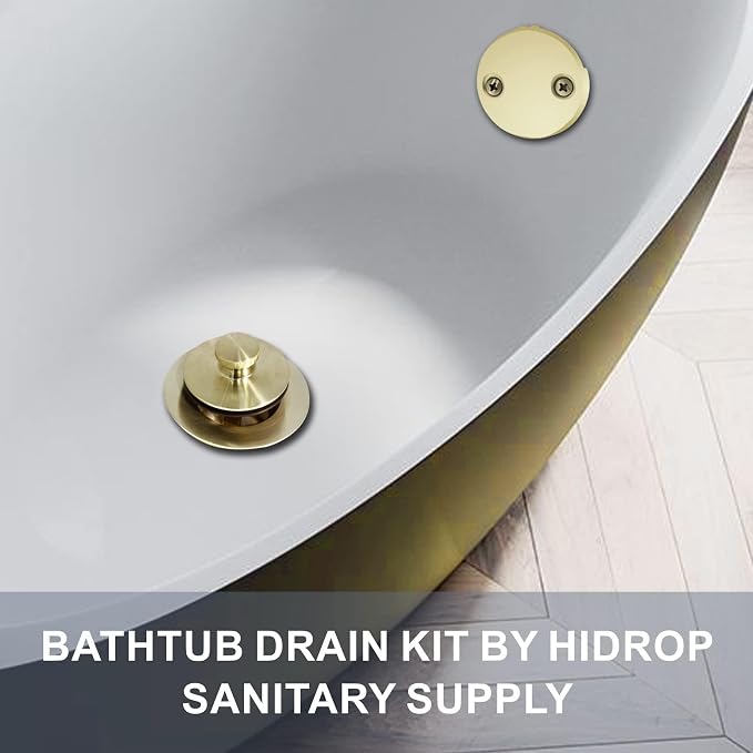 Gold Brushed tub Drain Lift &Turn Tub Trim Set - Image 2