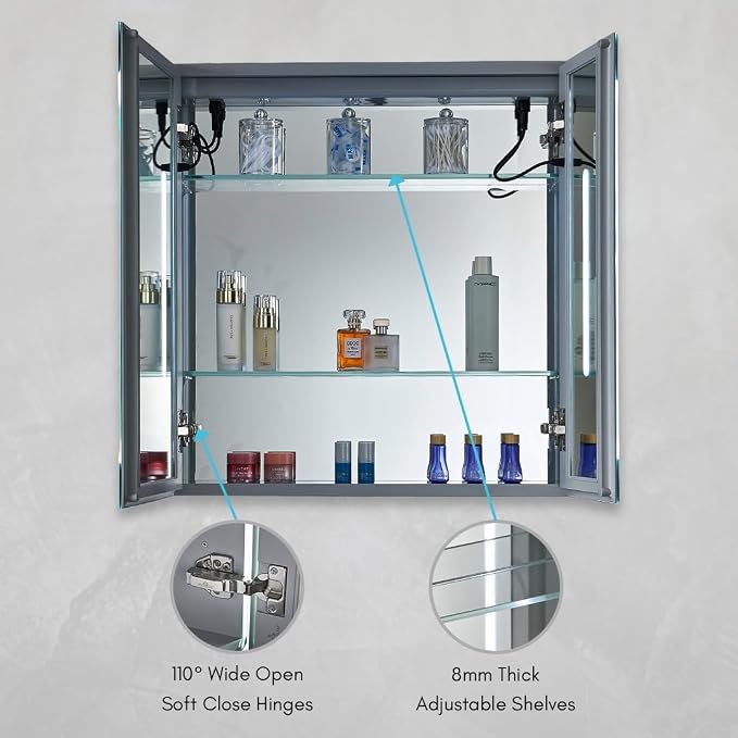 Blossom LED Medicine Cabinet Mirror - Image 4