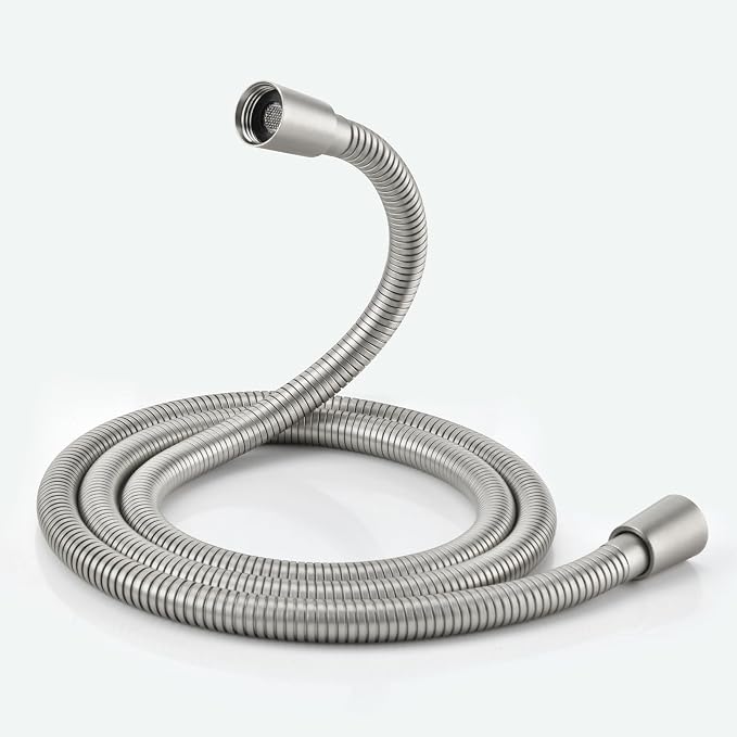 Brushed Nickel Shower Hose Extra Long 304 Stainless Steel Handheld Showerhead by JASYA