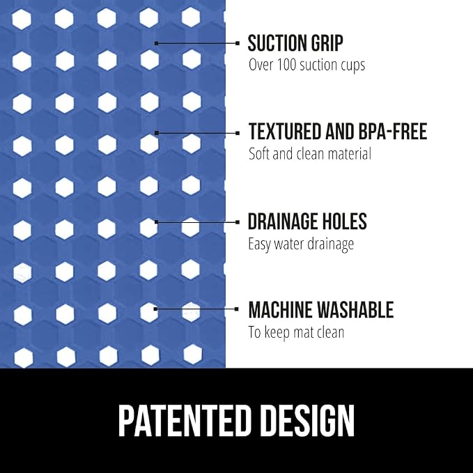 GORILLA GRIP Patented Square Shower Stall Mat, Small Bathtub Floor Mats - Image 2