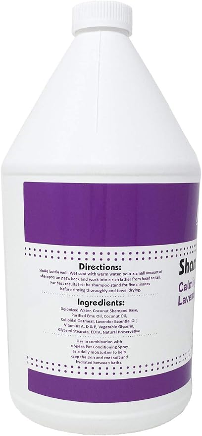 Natural Dog Shampoo with Pump, Calming Lavender, 1 Gallon - Image 2