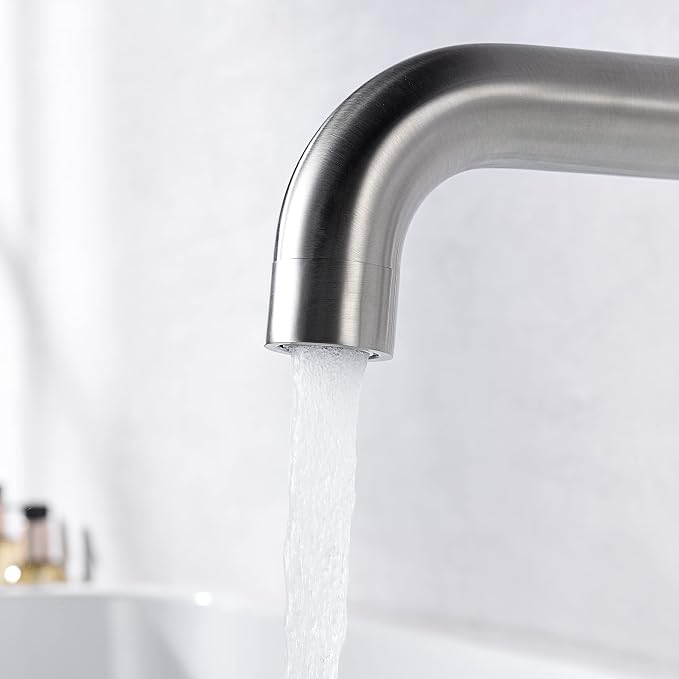 SUMERAIN Tub Faucet Brushed Nickel Wall Mount Tub Filler High Flow Bathtub - Image 5