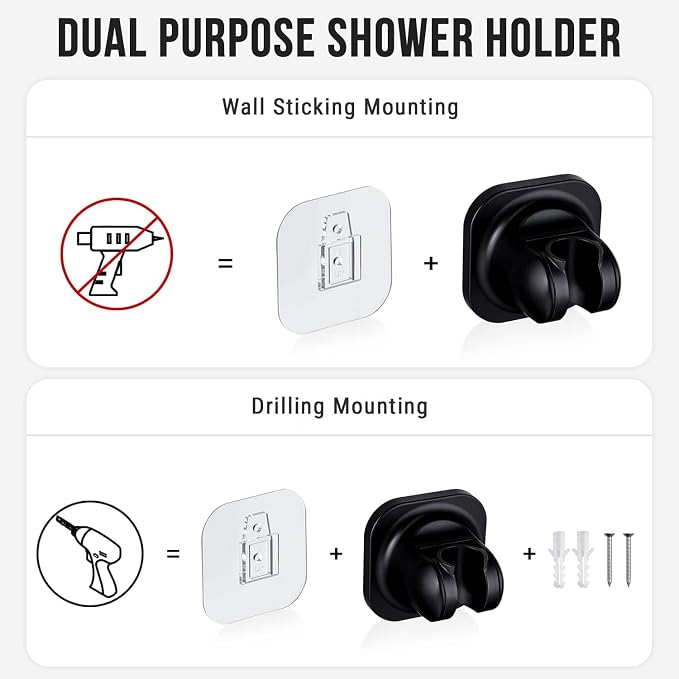 G-Promise Metal Shower Diverter, Handheld Holder Included, 3-Way Diverter - Image 5