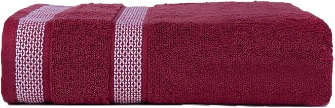 CASA COPENHAGEN Solitaire Mix 6 Pieces Towel Set- Navy + Burgundy, 600 GSM - Image 5