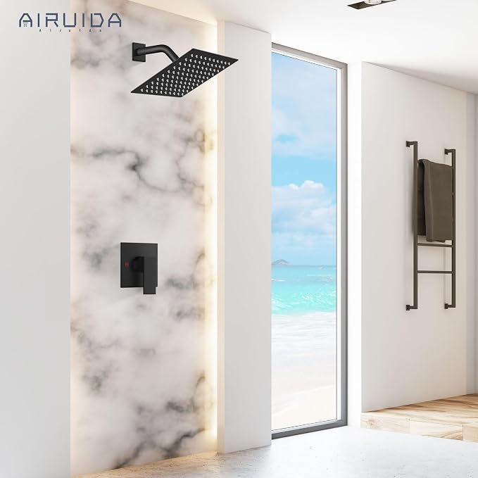 Airuida Shower Faucet Set Bathroom Rain Shower System SUS304 Stainless Steel - Image 3