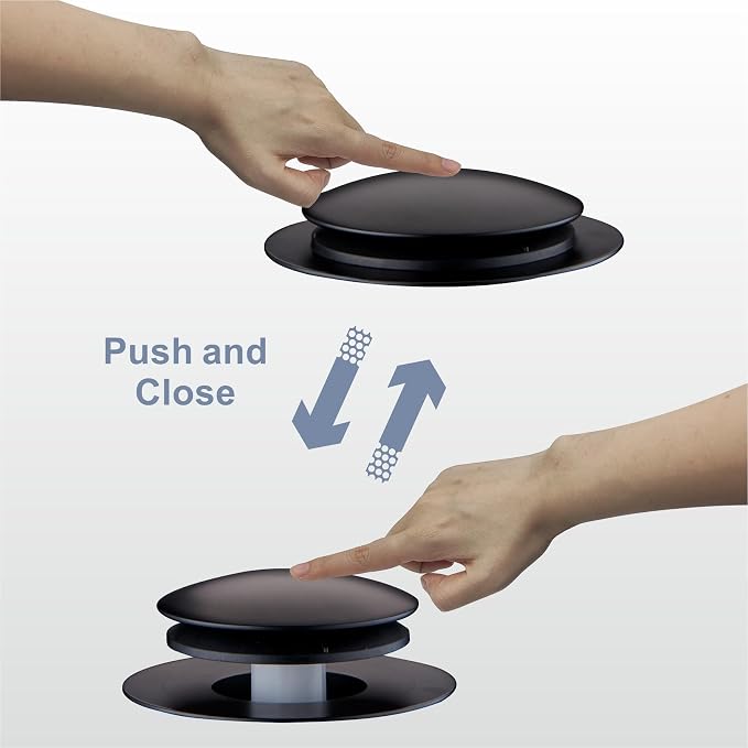 Matte Black Tub Drain Stopper, Hidrop Pop Up Universal Tub Dain Tip Toe Bathtub - Image 7