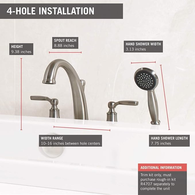 Delta Woodhurst Roman Tub Faucet - Image 3