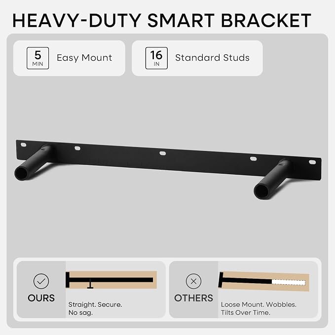 Homeforia White Floating Shelves 24 inch, High End Solid Real Wood 24inch - Image 4