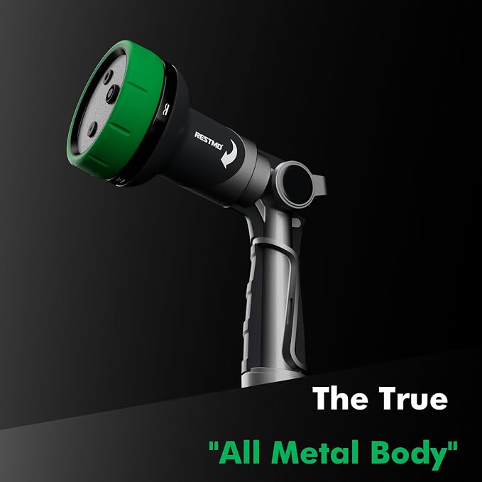 RESTMO 2-IN-1 Garden Hose Nozzle, Heavy Duty Metal Water Hose Nozzle - Image 6