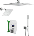 Shower System Chrome Shower Set, Push Button Shower Faucet by KATAIS