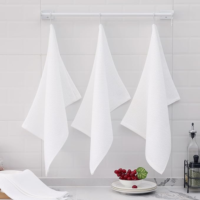 Homaxy 100% Cotton Waffle Weave Kitchen Dish Towels, Ultra Soft Absorbent Quick - Image 6